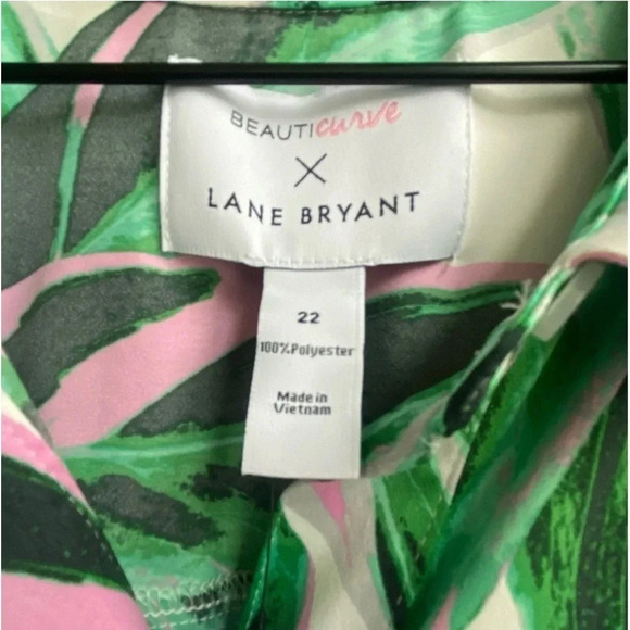 New BeautiCurve X Lane Bryant Palm Leaf Print ShirtDress
Button Dress Size 22 - Picture 11 of 15